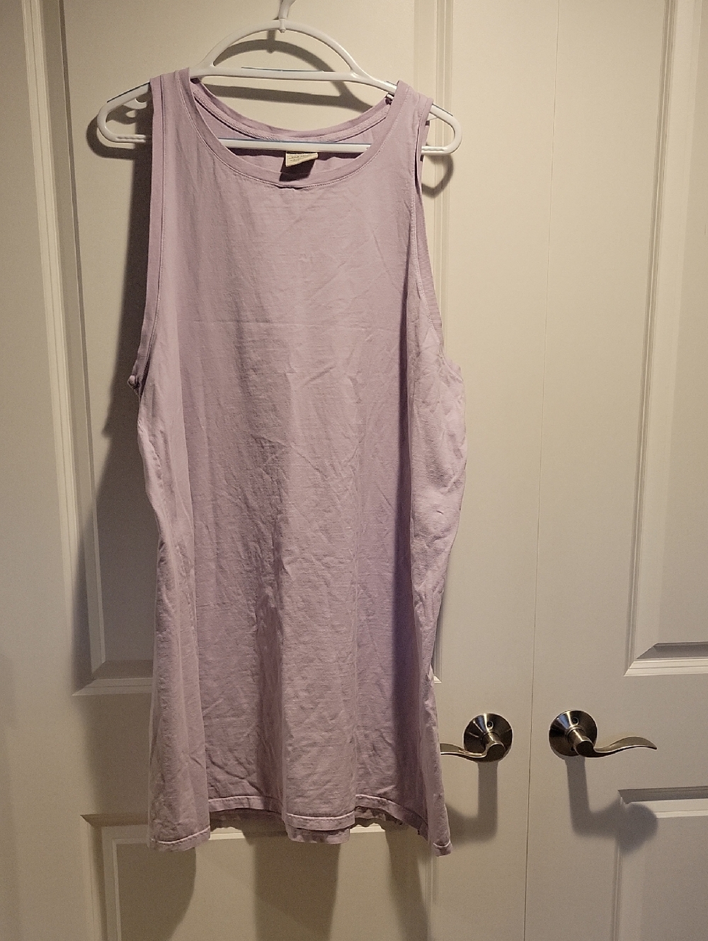 Sleeveless Light Lavender Tank Dress - Women's Casual